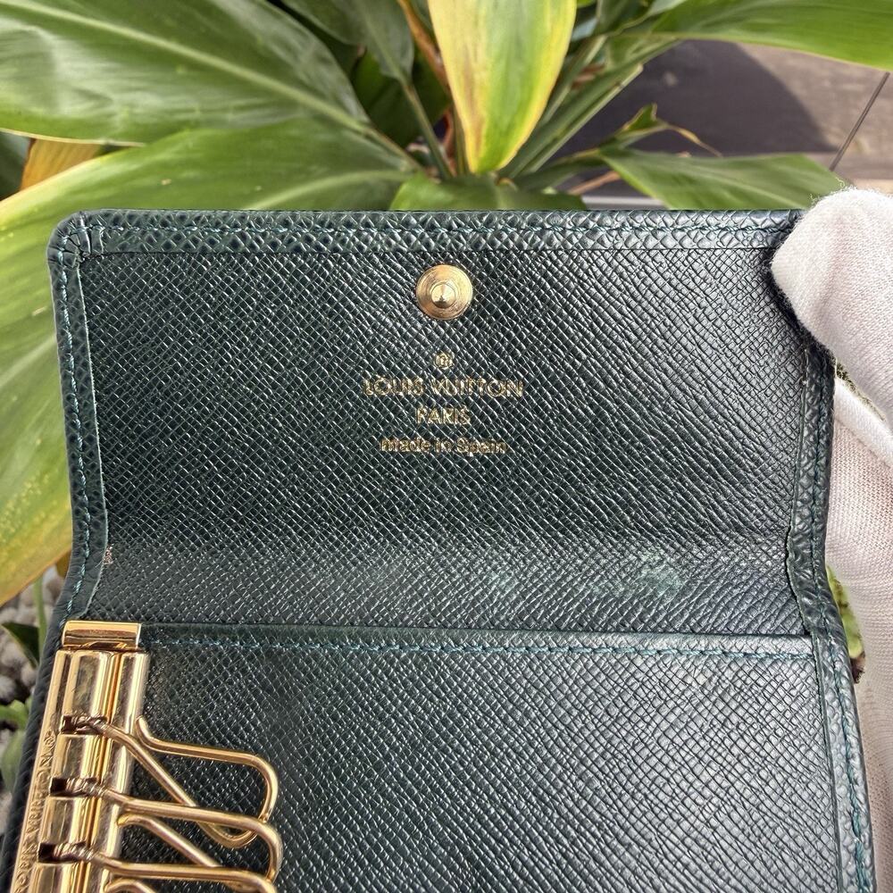 Louis Vuitton Taiga Leather Multicles 4 Ring Key Case Epicea Authentic - Picture 5 of 14